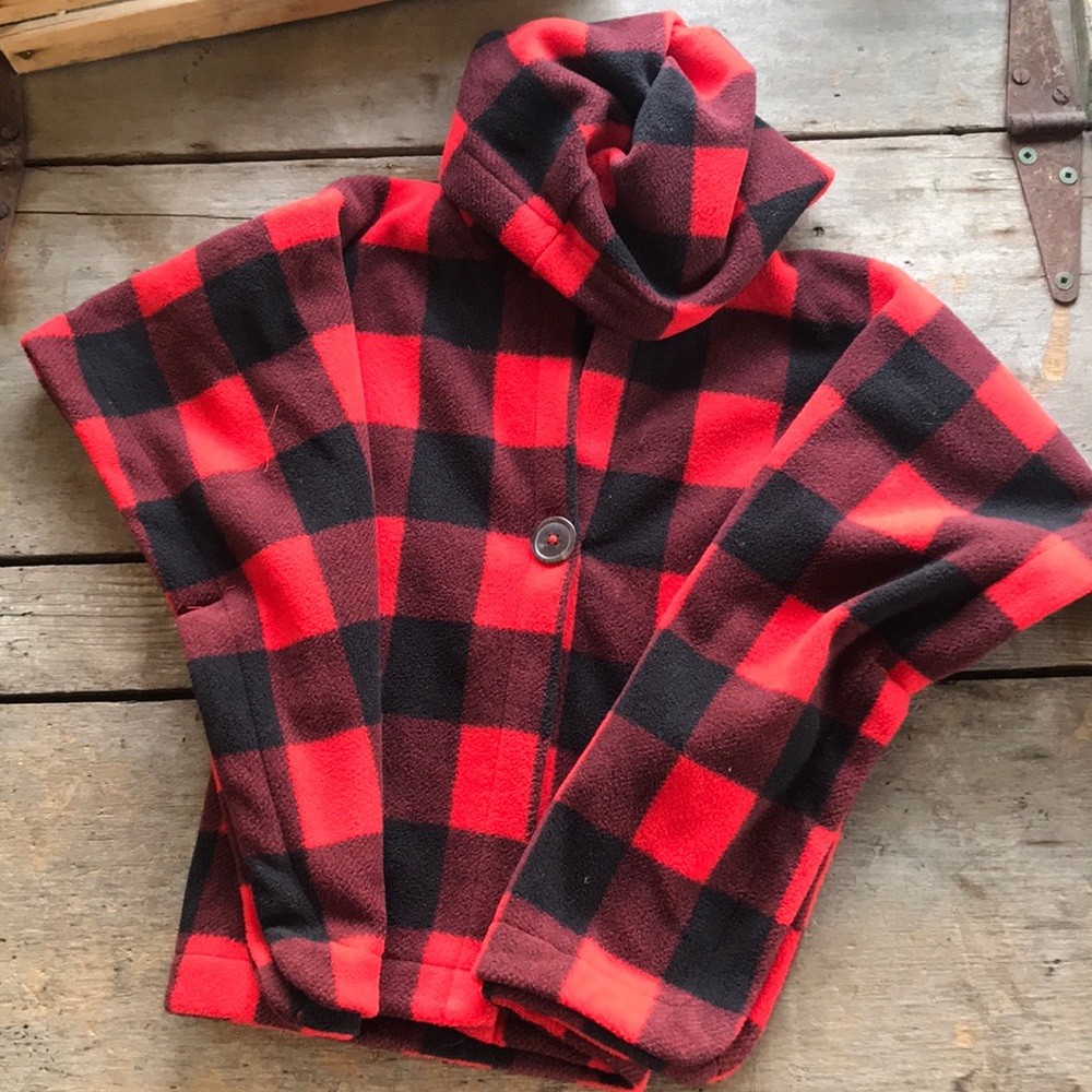 Girls fleece poncho
